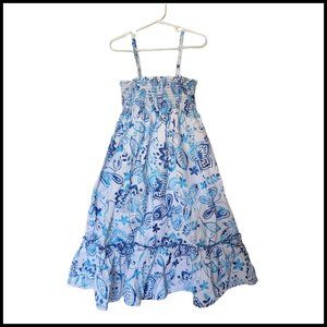 Hanna Andersson Blue Floral Kids Casual Dress